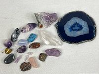 All stones displayed on white background