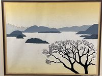 Front view of Chuckanut View lithograph showing full image area