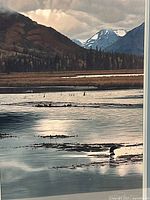 Close-up of photograph showing landscape scene and details
