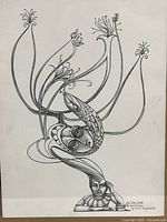 Full view of unframed artwork showing entire composition