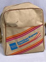 Front view showing logo, stripes, pocket, overall condition