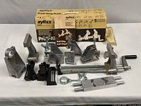 All components of Zyliss Profi-King Plus clamping system with box