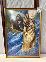 Front view of framed print showing artwork and frame