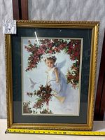 Front view showing entire framed print