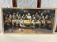 Full view of framed Last Supper print