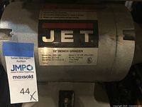 Data plate showing model, specs and brand