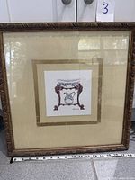 Full view framed lithograph print