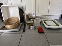 Group shot of all kitchen items laid out on floor