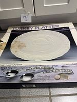 Boxed turkey platter and Mikasa salad server set