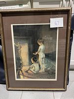 Full view of framed Paul Peel print