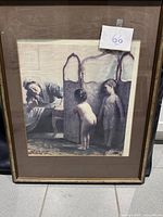 Front view of framed Paul Peel print