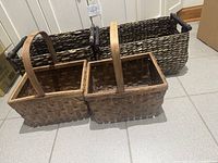 four baskets grouped to show overall forms