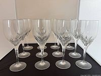 Front angled view showing all 12 goblets