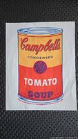 Front view of the Campbell's Tomato Soup art print