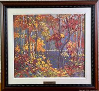 Full view of framed print showing image, mat and frame