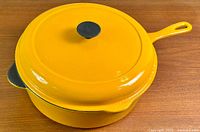 Top angled view of Dutch oven with lid on