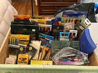 Drawer overview showing all boxed and loose art supplies