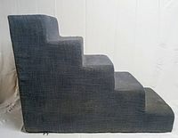 Left side view of five-step foam pet stairs