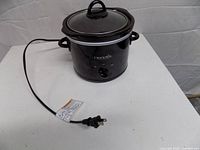 Front view of Crock-Pot mini slow cooker with cord
