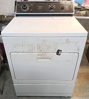 Full view of Whirlpool front-load gas dryer