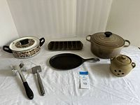 Full lot overview showing all cookware and tools