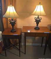 Both tables and both lamps together