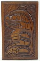 Front view of full carved plaque