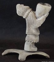 Full view of antler carving front angle