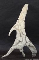 Full view of irregular antler sculpture showing overall form