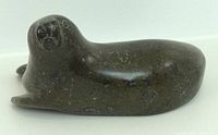 Full left-side view of soapstone seal
