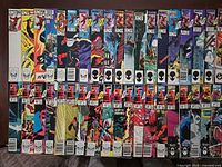 Front covers of first grouping of Daredevil issues arranged side by side
