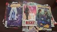 Stack of assorted Marvel Star Wars comics showing High Republic, Beckett, Mandalorian covers