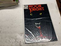 Front cover of Moon Knight #29 in protective sleeve
