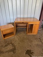 Desk and pedestal front view