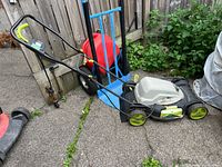 Full view of LawnMaster electric push mower