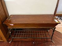 Front view of hall table closed