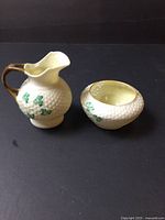 Creamer and sugar bowl, full view