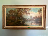 Full view of framed painting showing entire composition