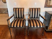 Front view of both armchairs