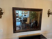 Front view of mirror on wall