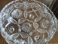 Top view showing patterns and sawtooth rim