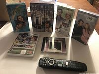 Overview of all seven items laid out on table