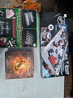 Front view of all boxed games showing titles and condition