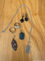 Group shot showing all jewelry pieces