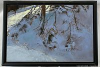 Front view of framed painting showing artwork and frame