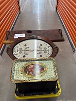 All three serving trays stacked to show variety