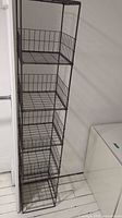 Full view of wire shelving rack front