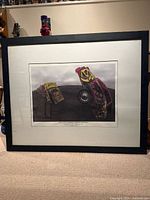 Full view of framed print showing artwork and frame