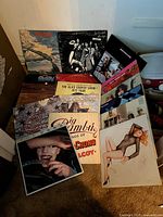 Group shot displaying most record sleeves