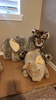 All three Steiff plush animals grouped